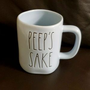 Rae Dunn PEEP'S SAKE powder blue glossy mug new